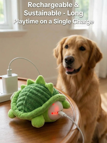 Interactive Motion-Activated Dog Ball - USB Rechargeable Automatic Rolling Toy with Squeaker