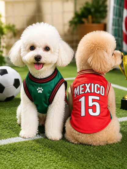 Mexico 15 Pet Jersey Shirt for Small to Medium Dogs and Cats