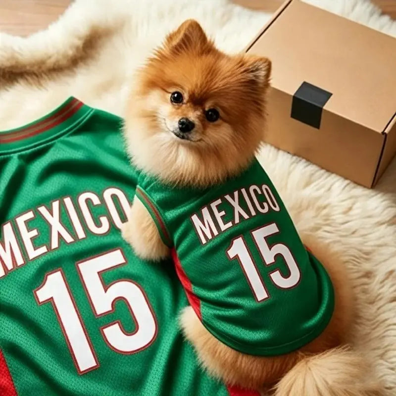 Mexico 15 Pet Jersey Shirt for Small to Medium Dogs and Cats