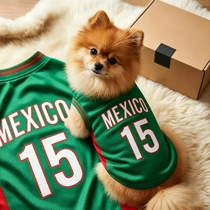 Mexico 15 Pet Jersey Shirt for Small to Medium Dogs and Cats