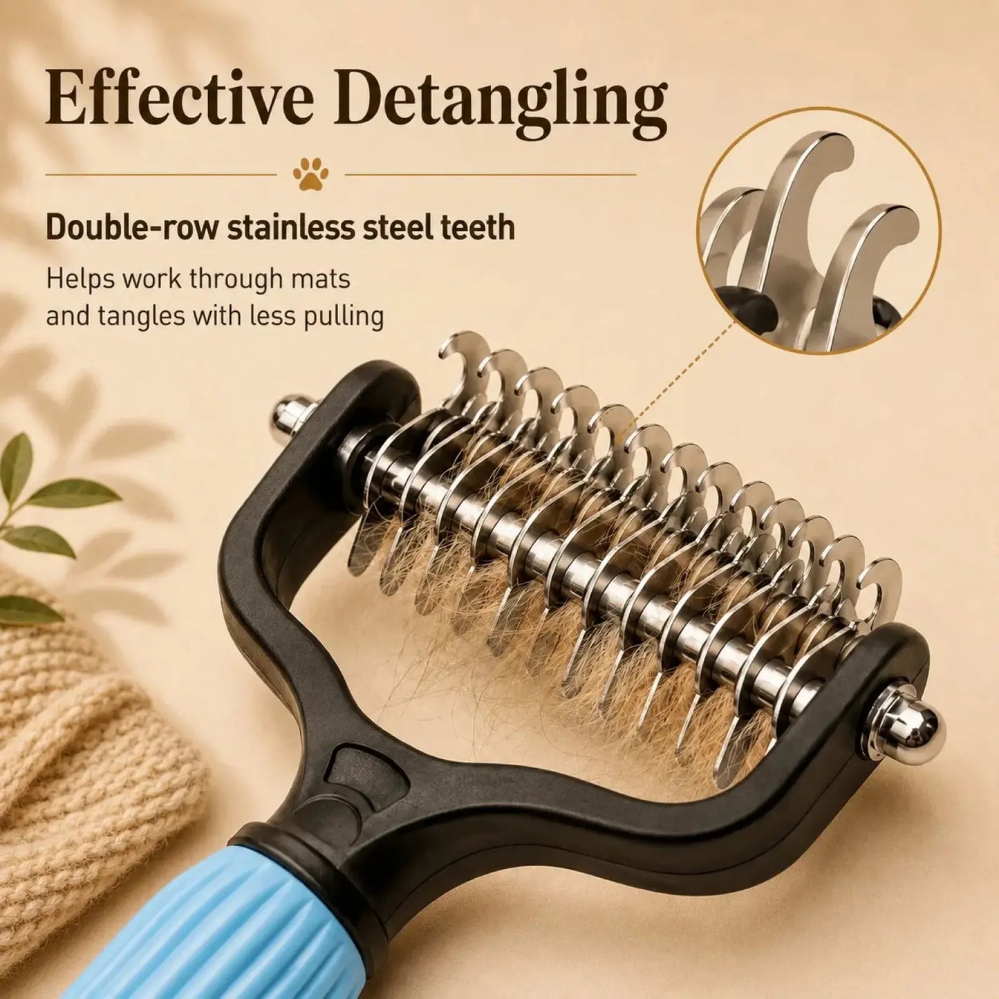 Pet Detangling Comb for Dogs and Cats,Stainless Steel 