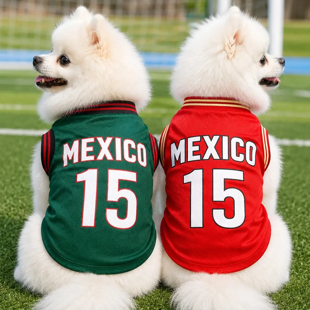 Mexico 15 Pet Jersey Shirt for Small to Medium Dogs and Cats