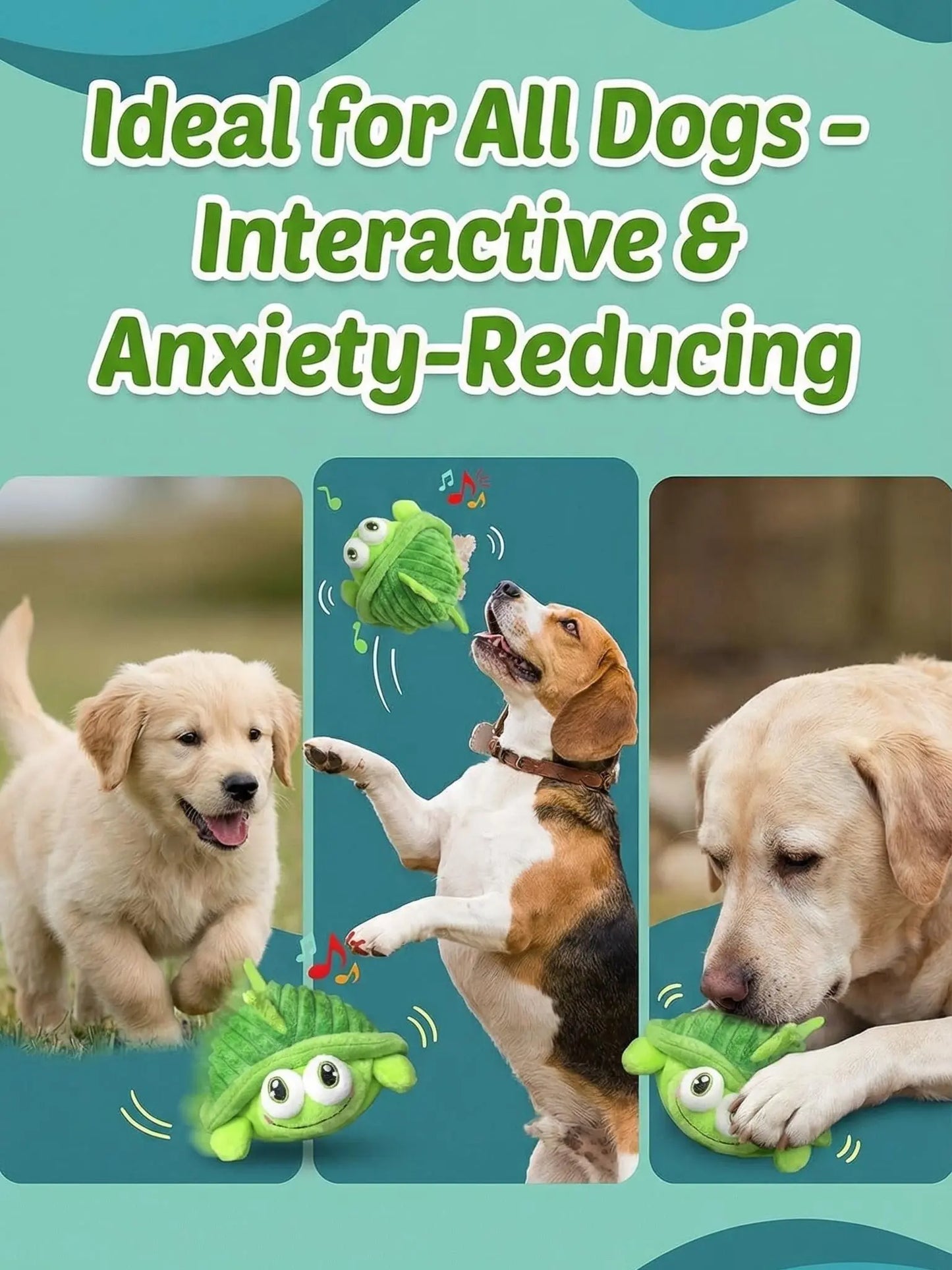 Interactive Motion-Activated Dog Ball - USB Rechargeable Automatic Rolling Toy with Squeaker