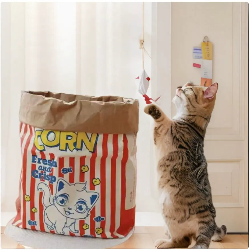 Premium Cat Toy: (29.53 x 13.78 Inches) - Interactive Play Tunnel and Relaxation Bed for Kittens and Adult Cats
