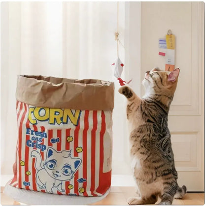 Premium Cat Toy: (29.53 x 13.78 Inches) - Interactive Play Tunnel and Relaxation Bed for Kittens and Adult Cats