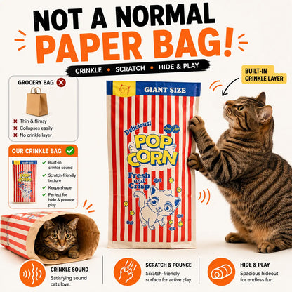 Premium Cat Toy: (29.53 x 13.78 Inches) - Interactive Play Tunnel and Relaxation Bed for Kittens and Adult Cats