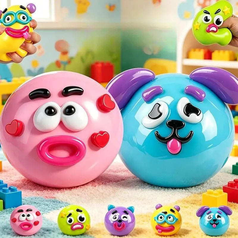 Curiosities Dog Face Swap Squishy Toy, Popular Smushers Squishy, Soft Moldable Cute Slow Rise Squeeze Toy,Relaxing Sensory Anxie