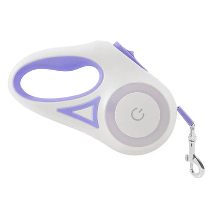 Pawzseek LED Retractable Safety Dog Leash for Small to Medium Dogs, Automatic Extendable Design for Pets up to 110 lbs