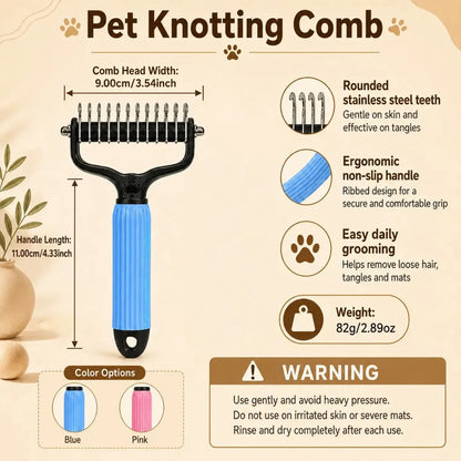 Pet Detangling Comb for Dogs and Cats,Stainless Steel 