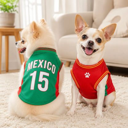 Mexico 15 Pet Jersey Shirt for Small to Medium Dogs and Cats