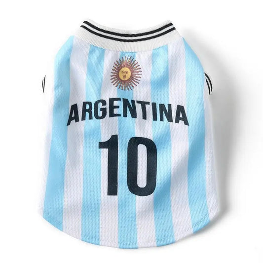 Dog Jersey Costume for Summer, Lightweight Cooling Mesh Sportswear, Casual Soccer Team Apparel for Pets