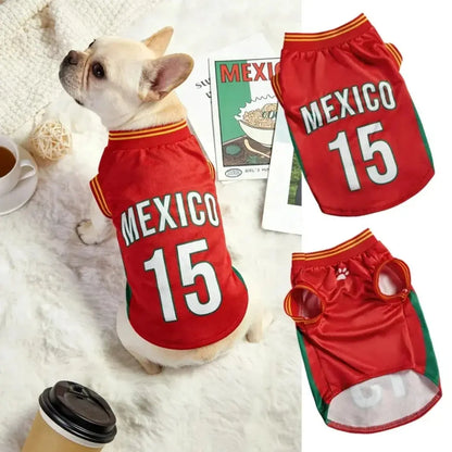 Mexico 15 Pet Jersey Shirt for Small to Medium Dogs and Cats