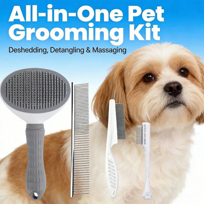 4PCS Pet Groomer Tools Shedding Grooming Kit 