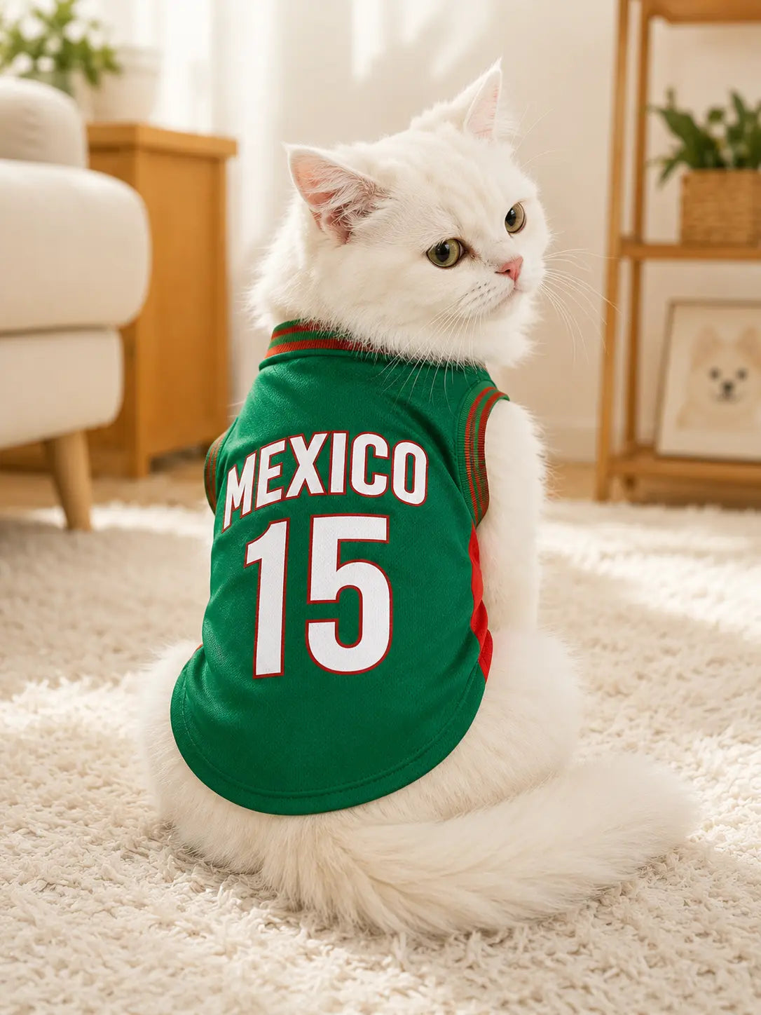 Mexico 15 Pet Jersey Shirt for Small to Medium Dogs and Cats