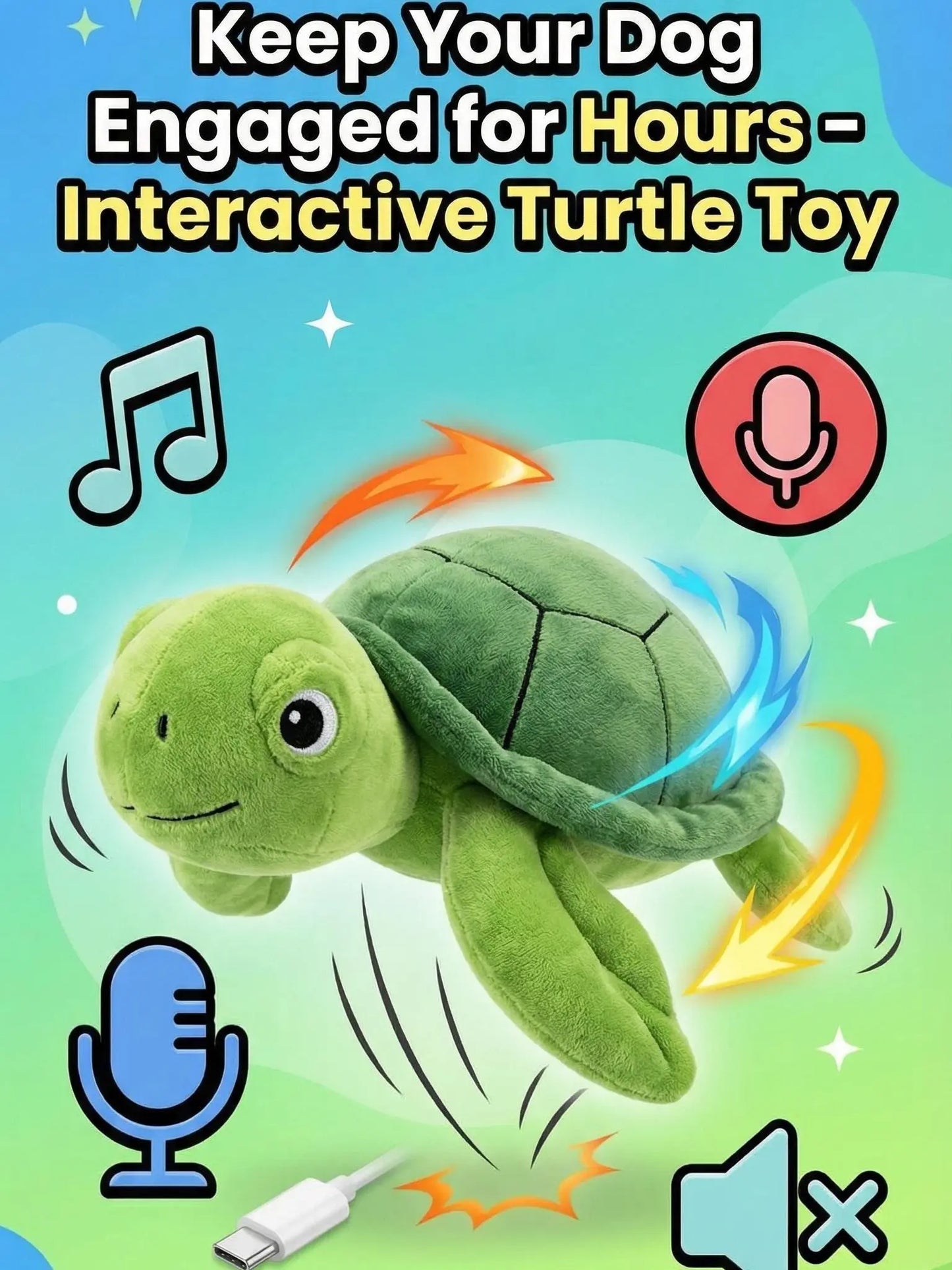 Interactive Motion-Activated Dog Ball - USB Rechargeable Automatic Rolling Toy with Squeaker