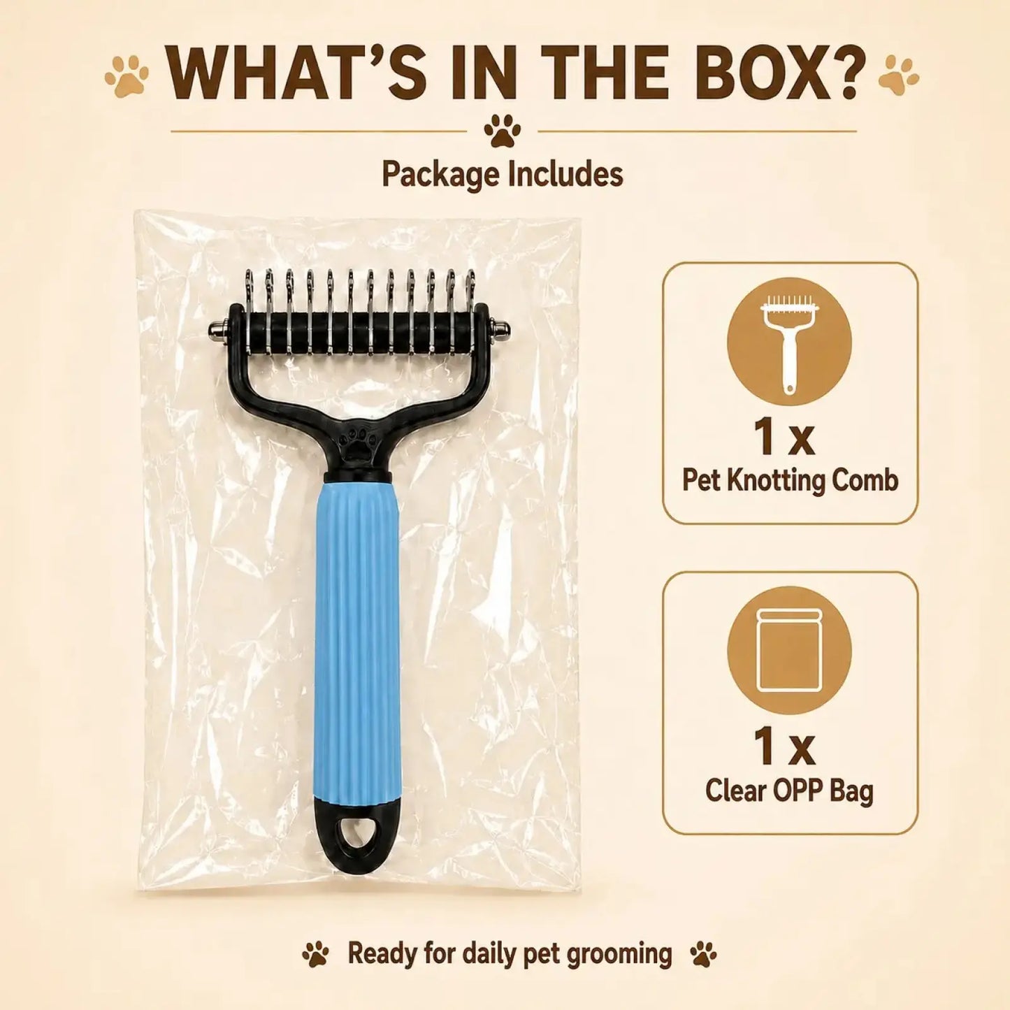 Pet Detangling Comb for Dogs and Cats,Stainless Steel 